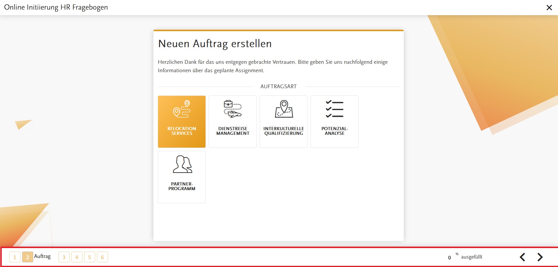 Auftrag erstellen2